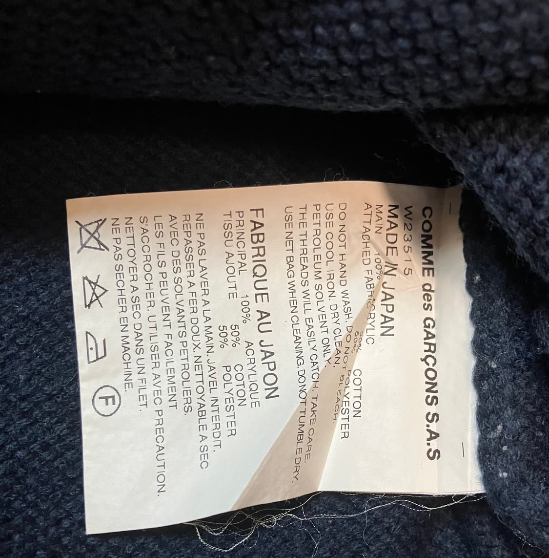 Distressed detail navy knit 상품이미지4