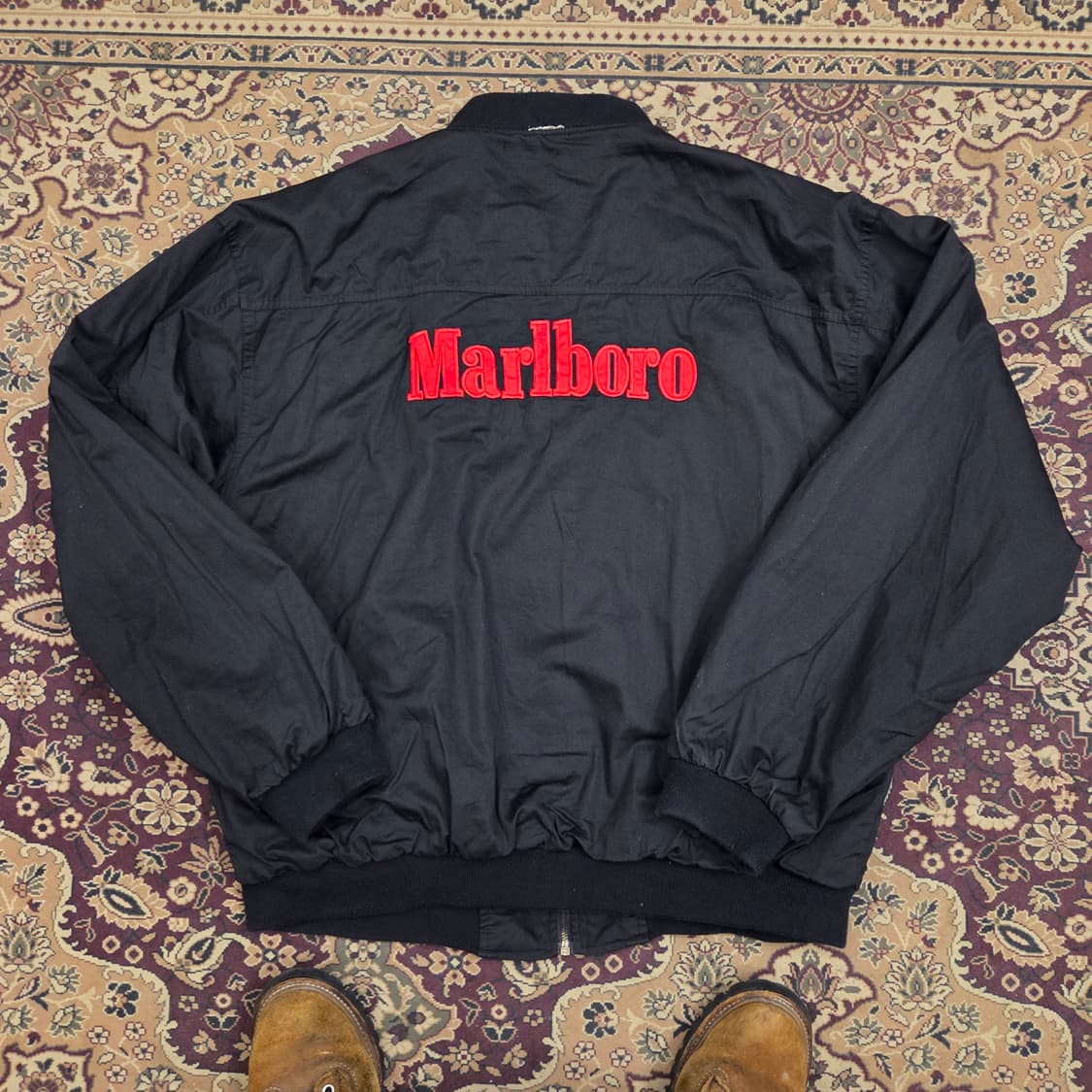 90s 빈티지 말보로 리버시블 봄버 자켓 블랙 레드 xxl 상품이미지1