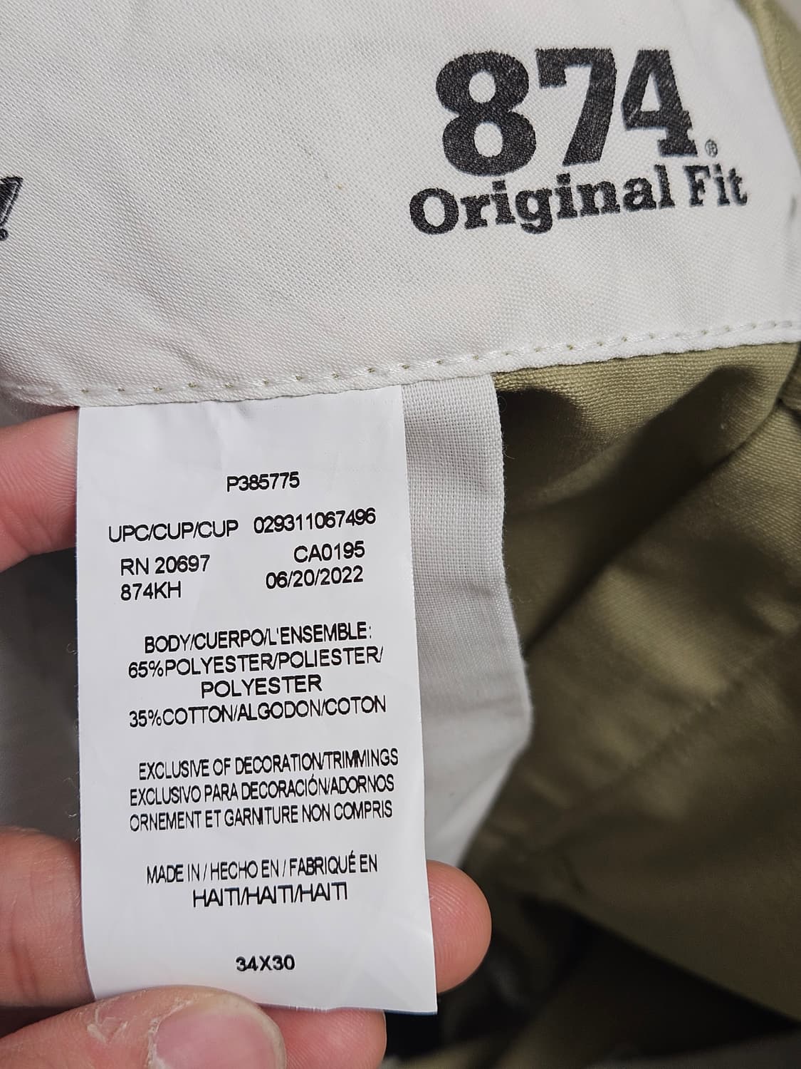 디키즈874 치노팬츠 34x30 상품이미지3