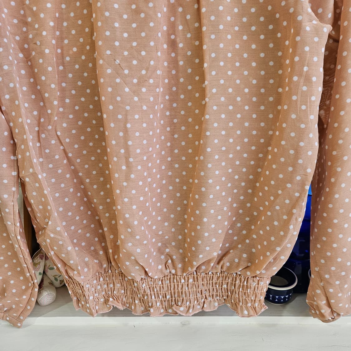 도트 레이스카라 프릴 블라우스 상품이미지7