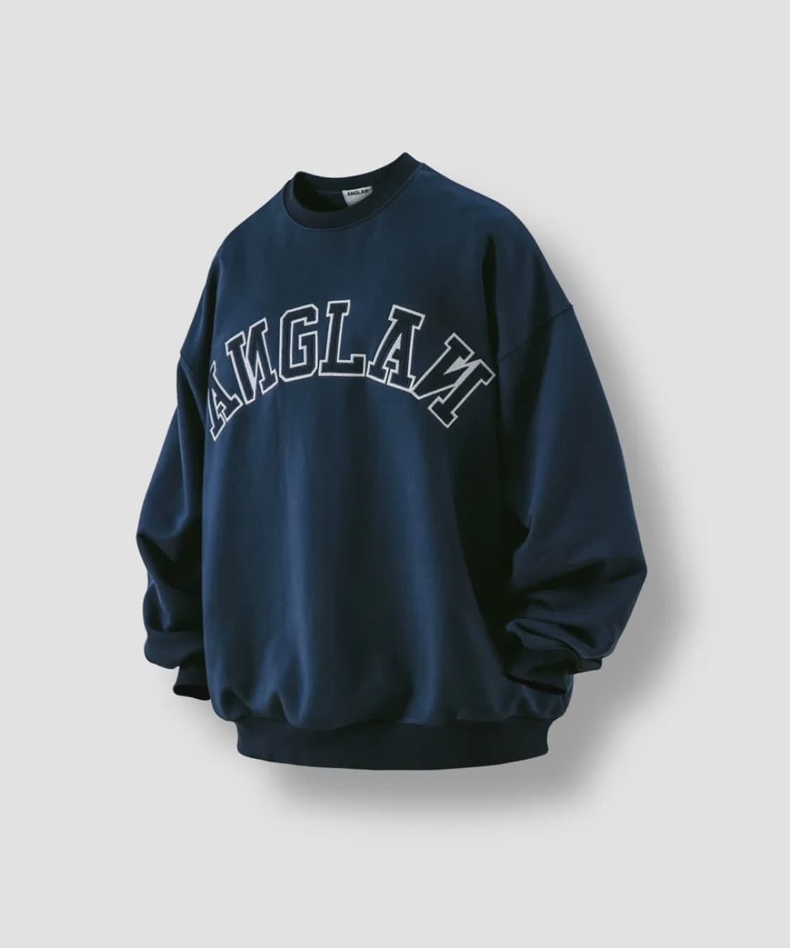 앵글런 Applique Sweat Shirt - Navy 상품이미지1