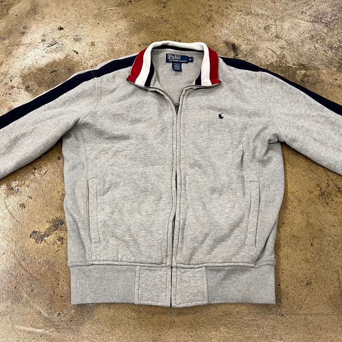 폴로 랄프로렌 그레이 트랙탑 코튼 면 집업  상품이미지3