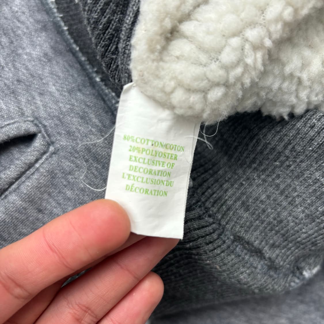 아베크롬비 y2k 빈티지 그레이 울프죠 후드집업 XL 상품이미지8