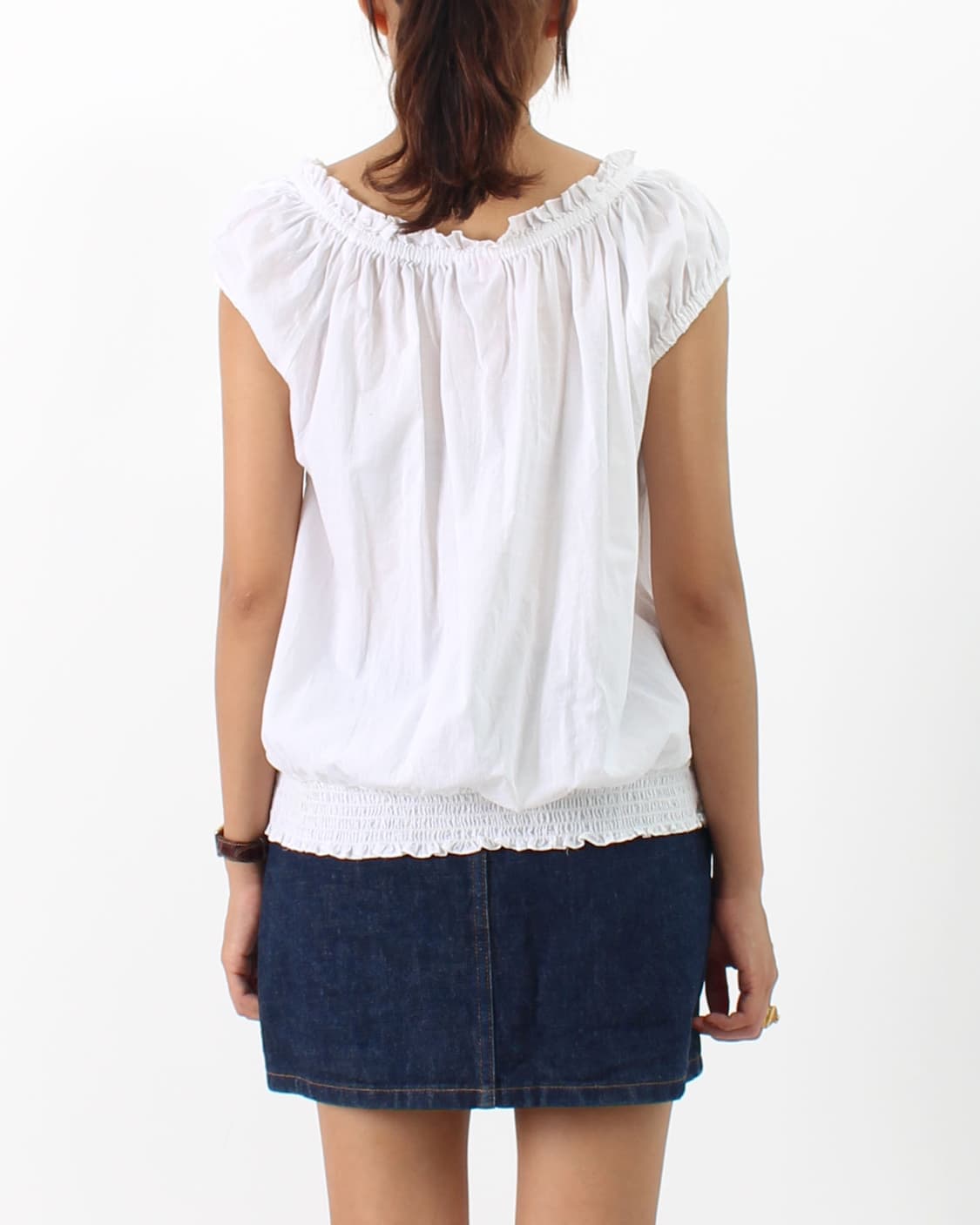 유럽 빈티지 에스닉 자수 코튼 여름 화이트 블라우스 상품이미지9