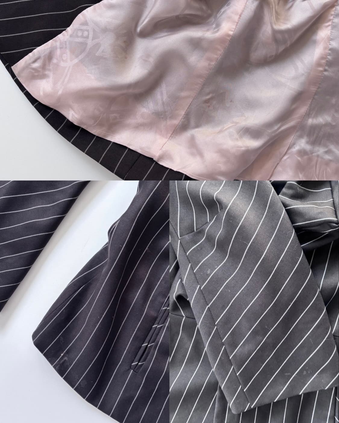 비비안웨스트우드 브라운 스트라이프 프릴 블레이저  상품이미지10