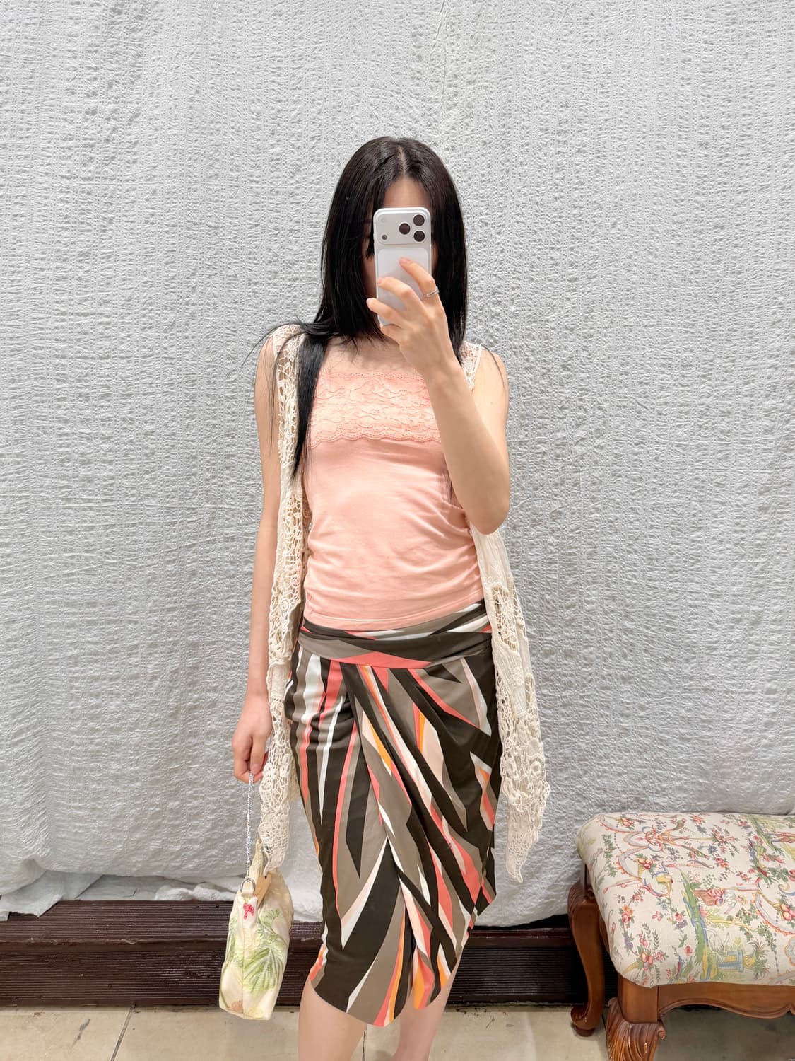 Coral lace cami 상품이미지3