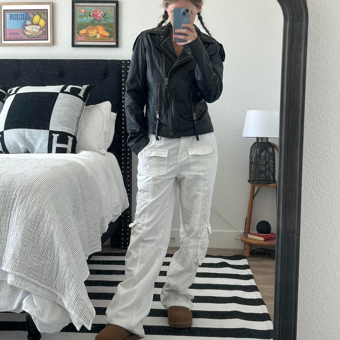 마이클코어스 램스킨 스터디 라이더자켓 상품이미지7