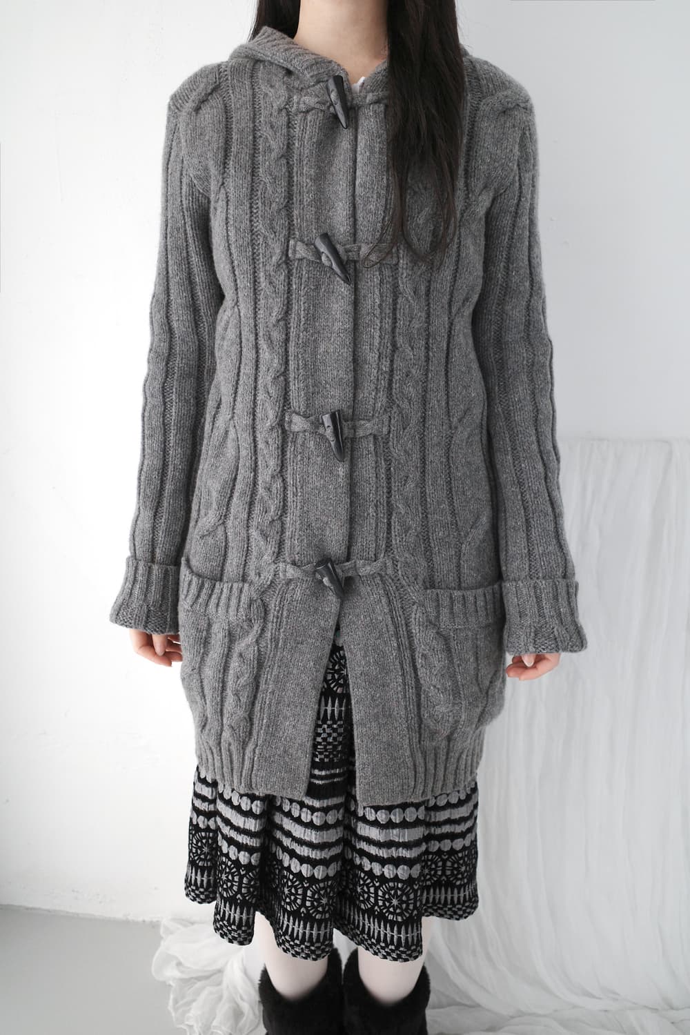 duffle hood cardigun  상품이미지5