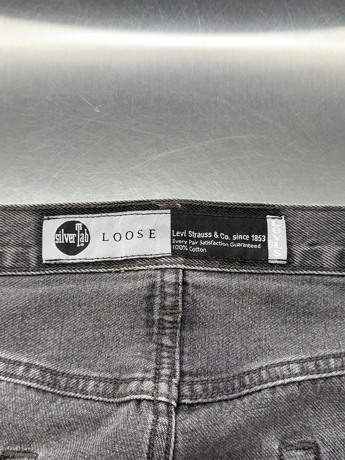 리바이스 실버탭 라이트 그레이 루즈 배기핏 데님 팬츠 상품이미지7