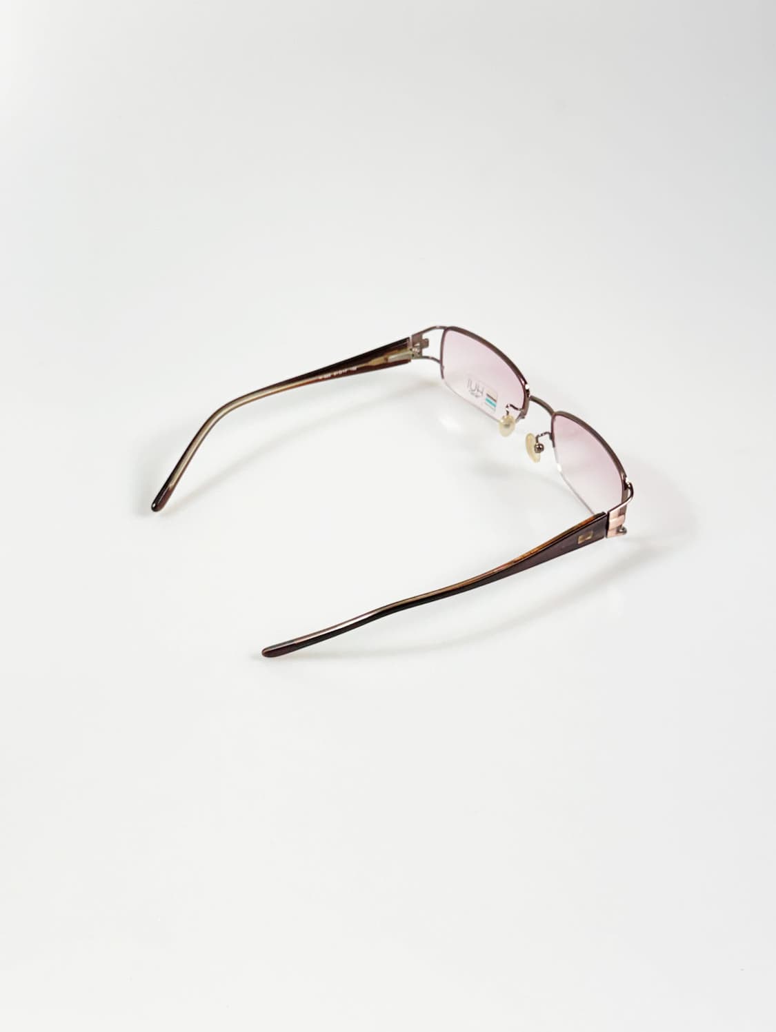 HUI 메탈 스퀘어 반무테 틴트 프레임 빈티지 안경 상품이미지4