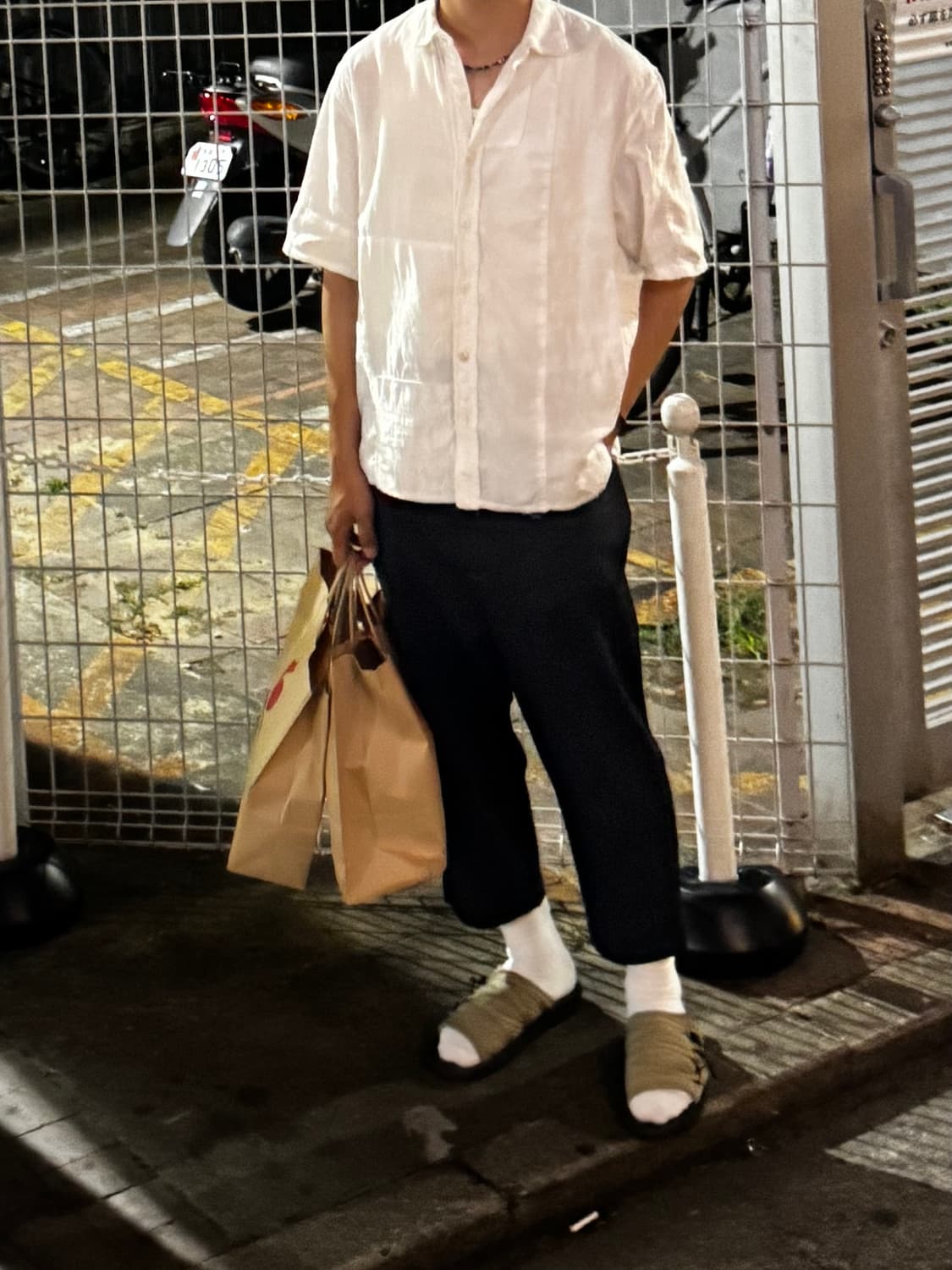 꼼데가르송 옴므 턱 와이드 코튼 팬츠 상품이미지2