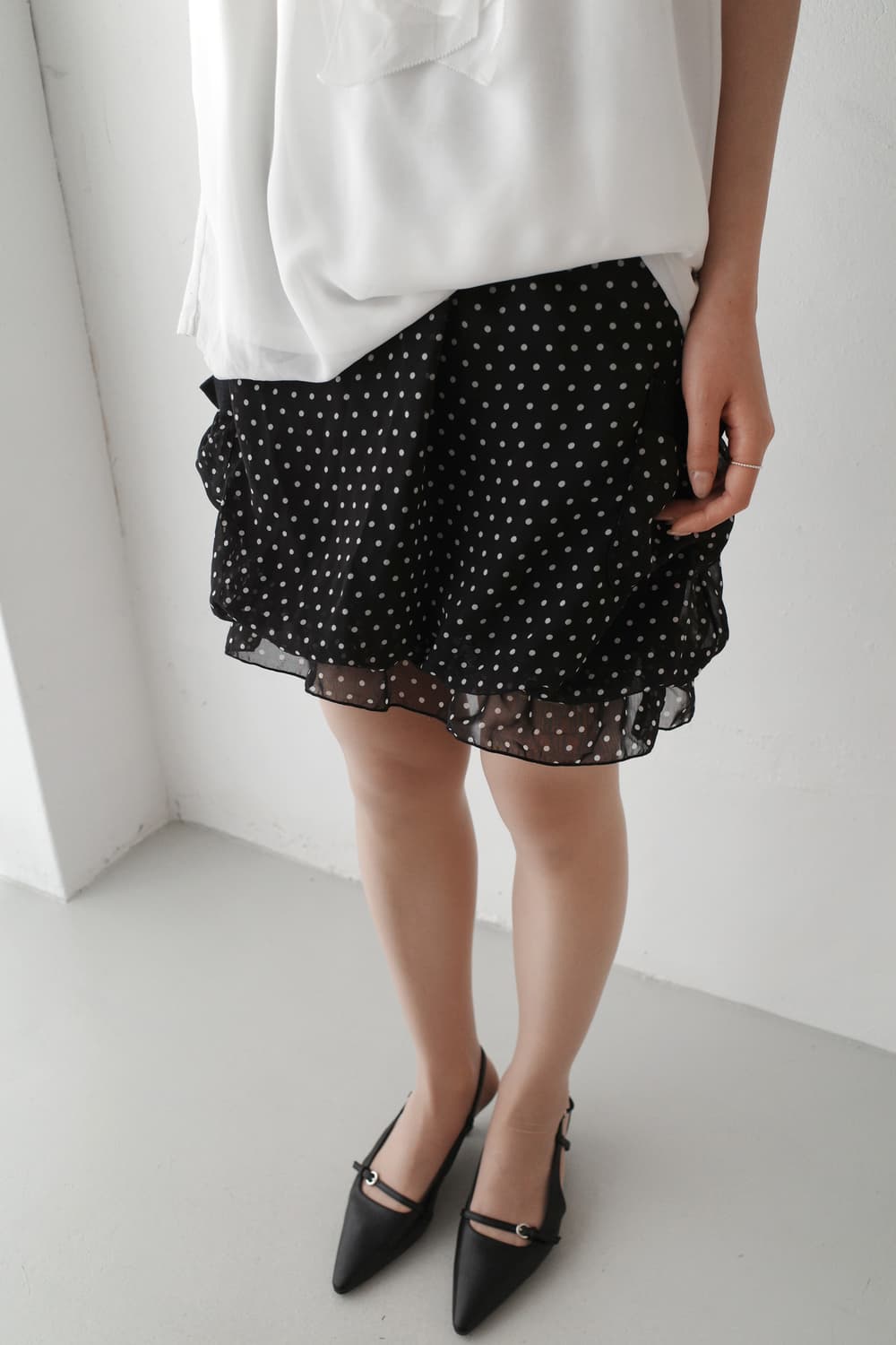 ribbon dot balloon skirt  상품이미지7