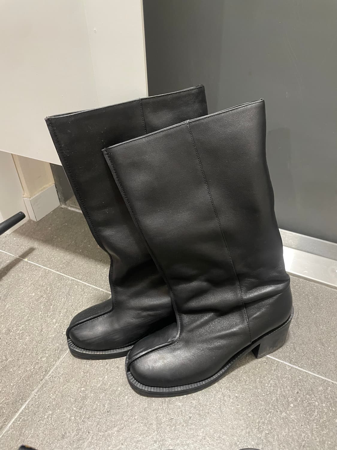 로우클래식 wild boots black 와이드 롱 부츠 상품이미지4