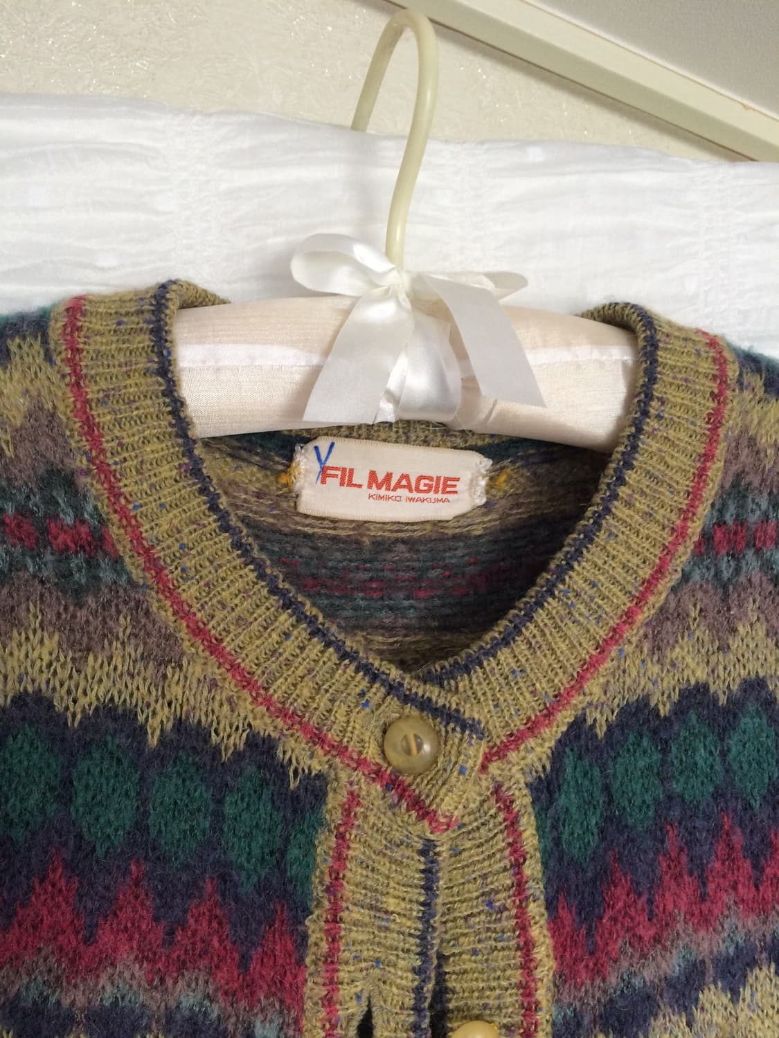 빈티지 fil magie 스트라이프 버튼 니트 가디건  상품이미지8