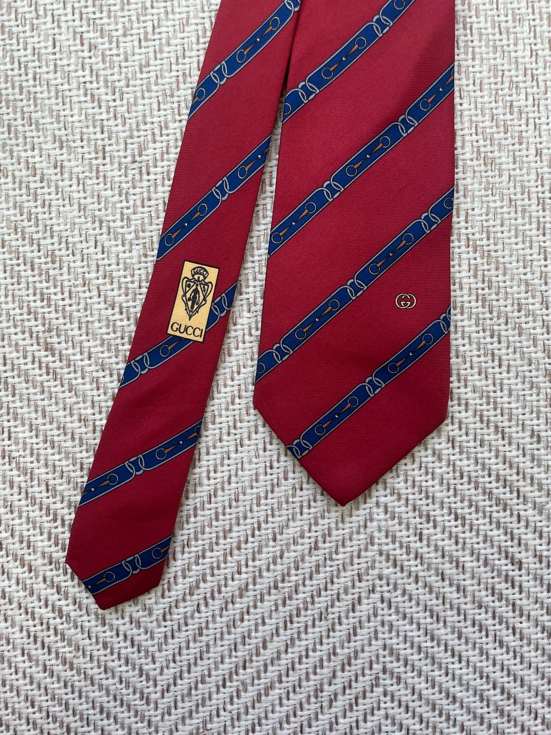 Gucci 구찌 홀스빗 스트라이프 실크 넥타이 상품이미지1