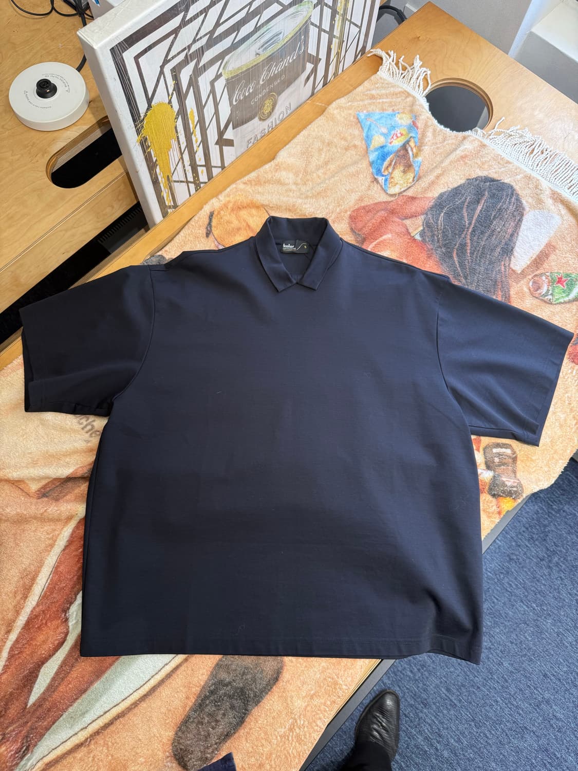 kolor 컬러 일체형 카라 피케 셔츠  상품이미지1