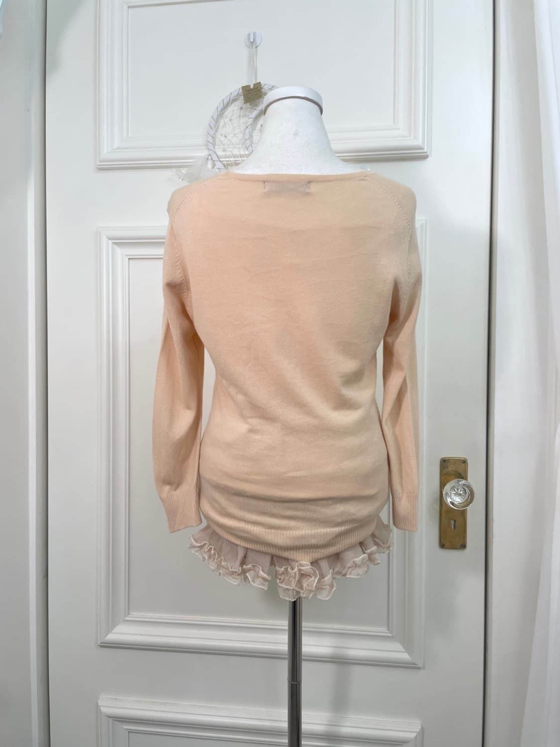 coral shell button v-neck basic cardigan 상품이미지3