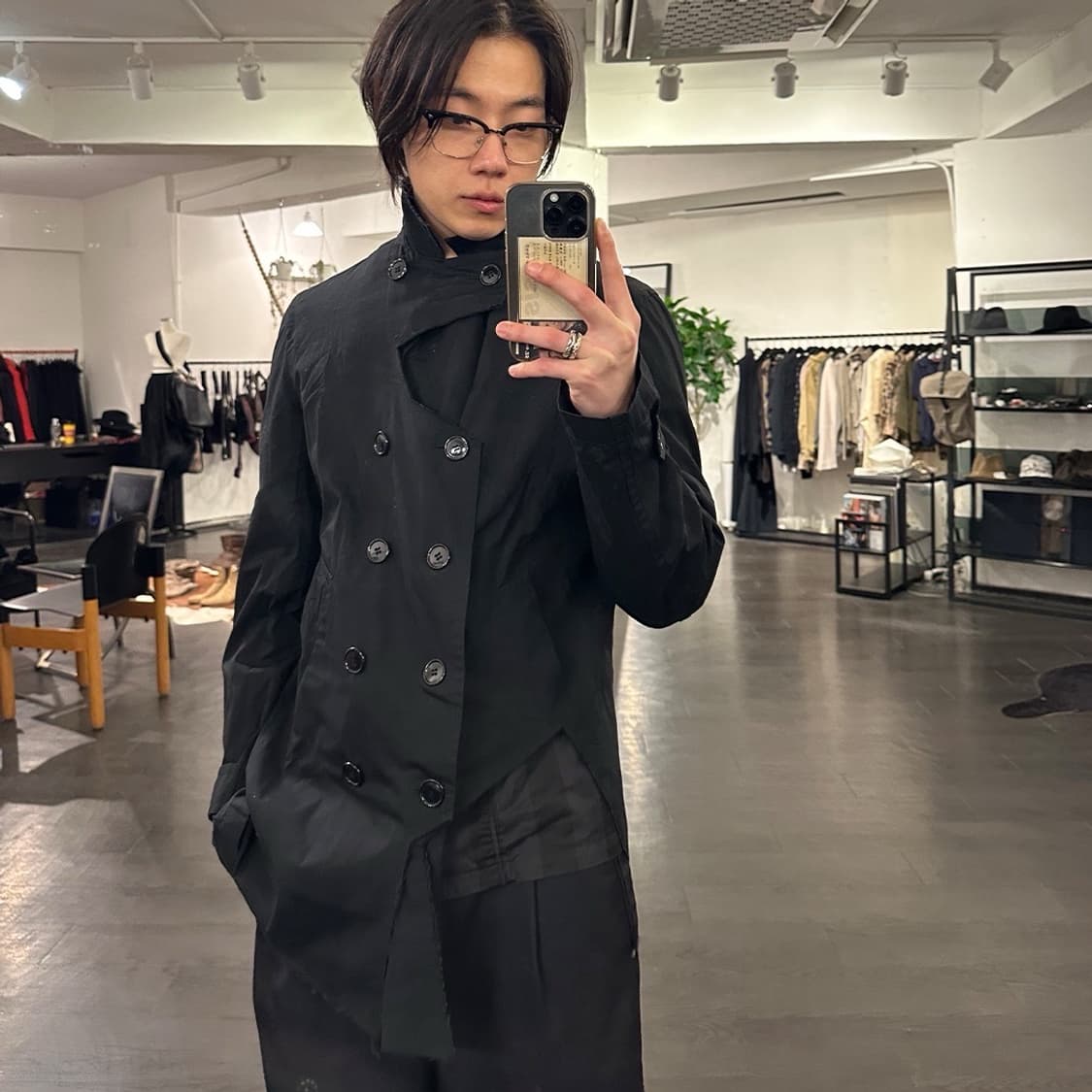 꼼데가르송 옴므플러스 컷아웃 트렌치 코트 상품이미지5