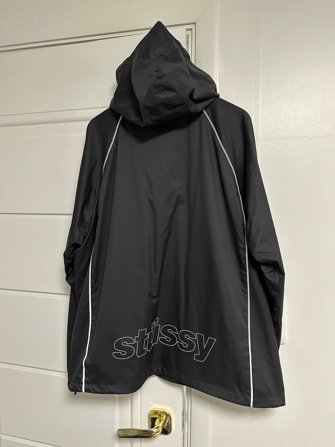 스투시 3M 파이핑 풀오버 아노락 블랙 자켓 바람막이 후드 상품이미지3