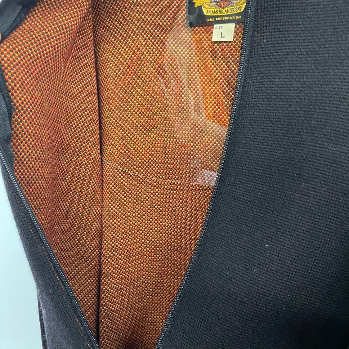 90s 할리 데이비슨 플레임 니트집업 상품이미지6