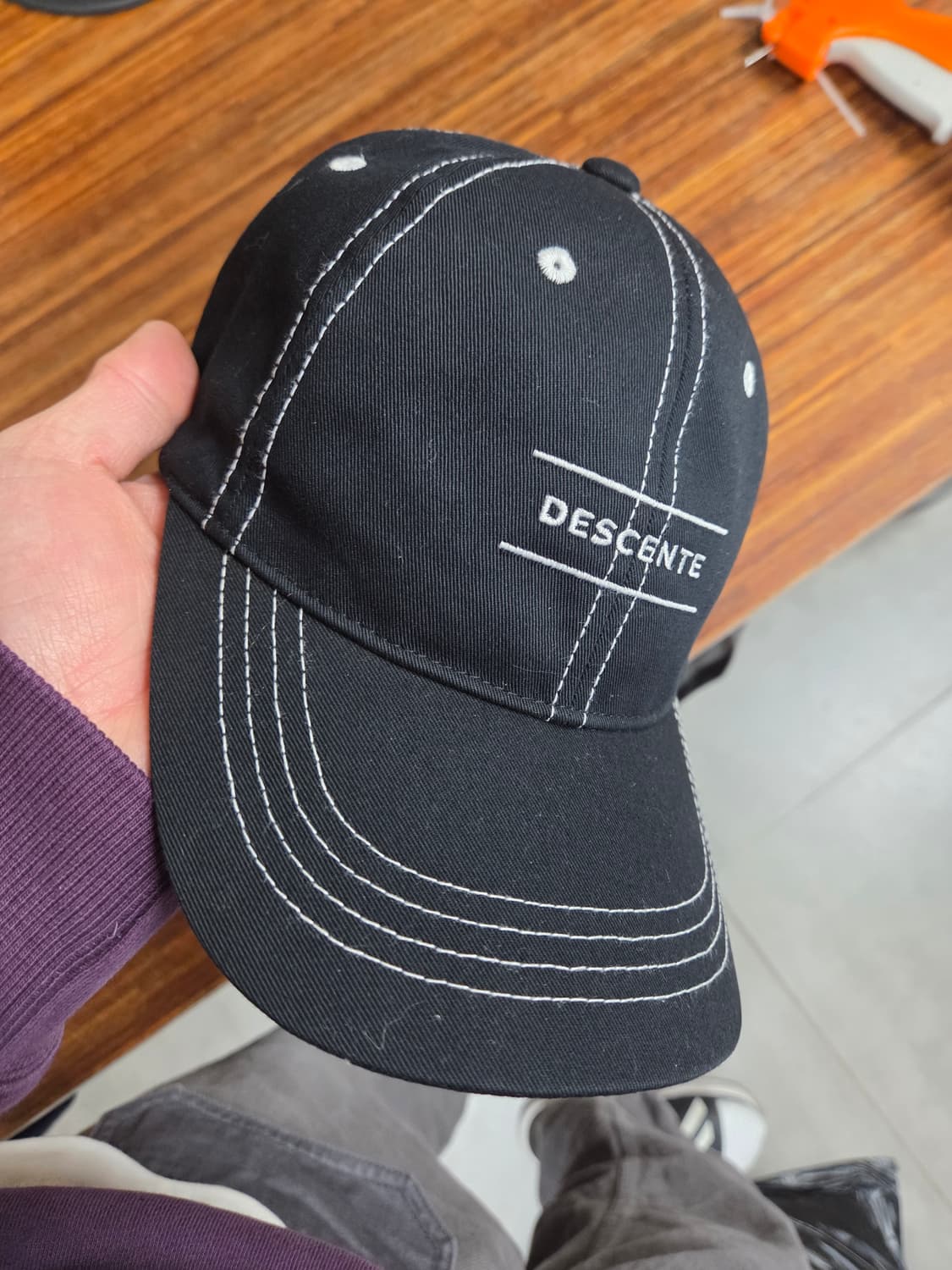 데상트 그라운드 스티치 모자 프리  상품이미지7