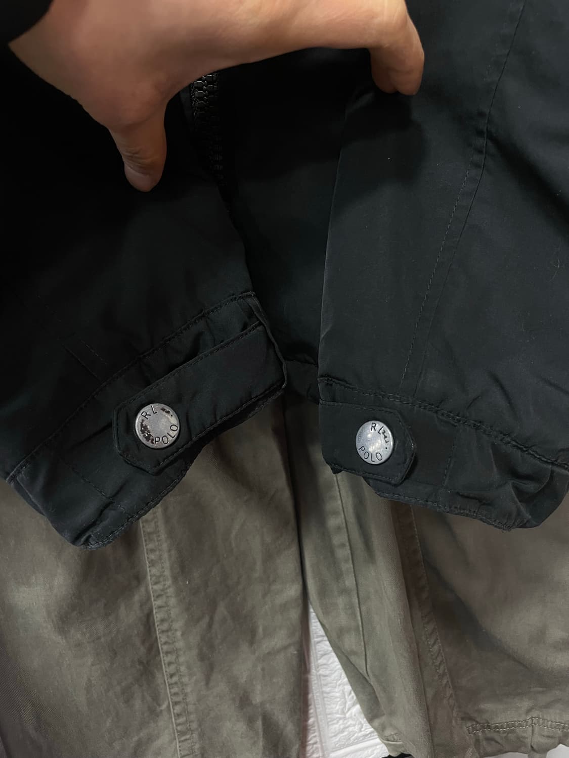 90s 폴로 랄프로렌 블랙 폴리쉘 페리자켓 XL 상품이미지2