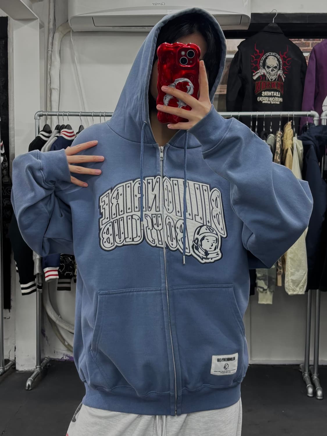 빌리어네어 보이즈 클럽 아치로고 후드집업 상품이미지3