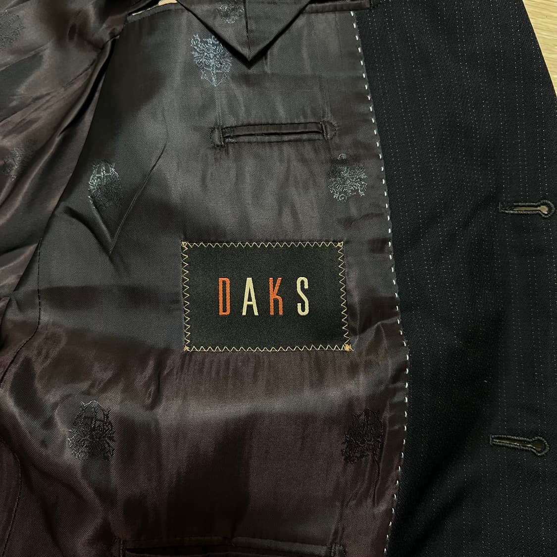 닥스 스트라이프 싱글 블레이저 정장자켓 [다크 네이비] 2XL/110 상품이미지5