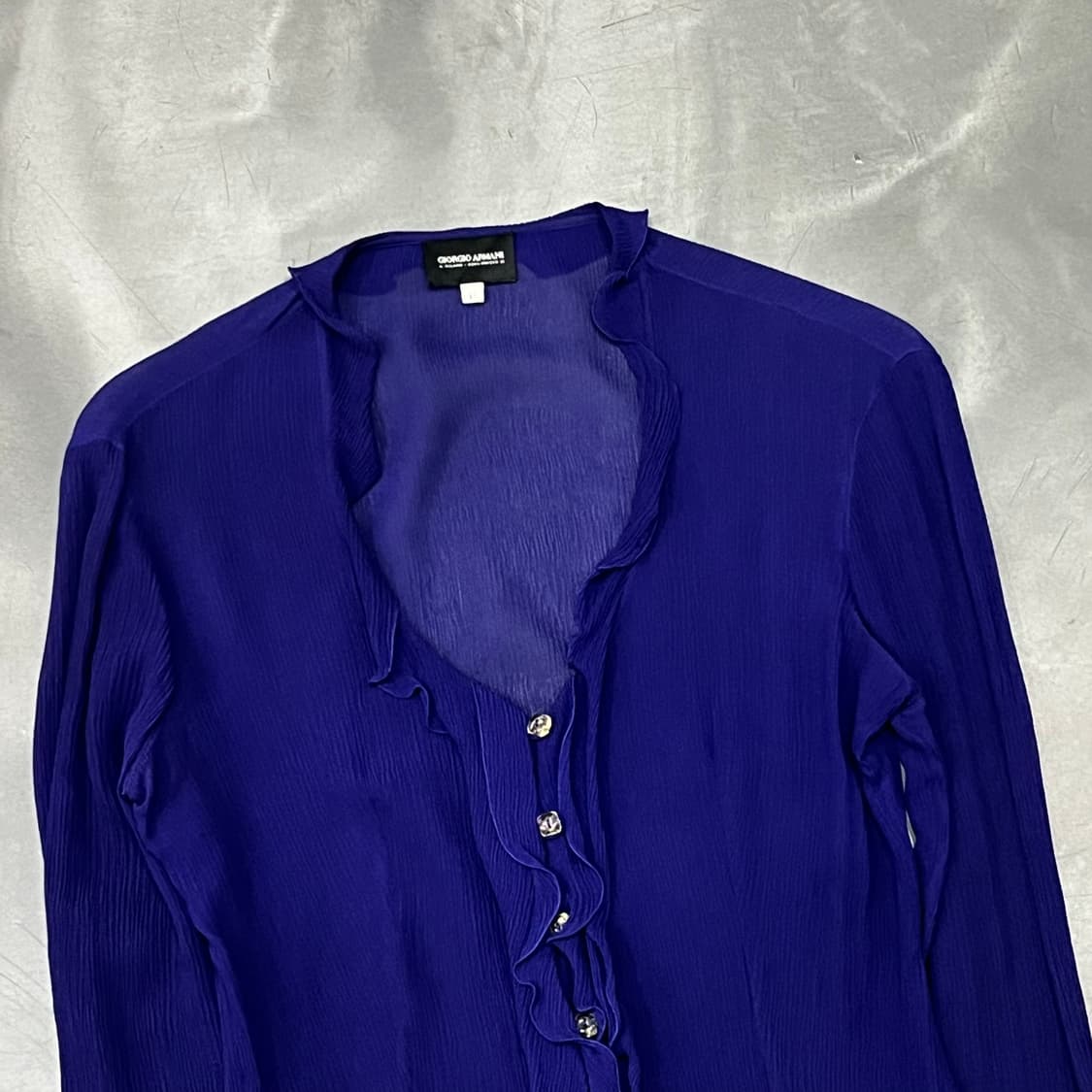  조르지오 아르마니 프릴 실크 블라우스 y15999 상품이미지3