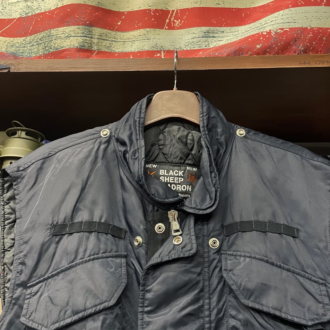 Schott 쇼트 플라이트 타입 가먼트 내피 퀼팅 조끼 베스트 N58 상품이미지3