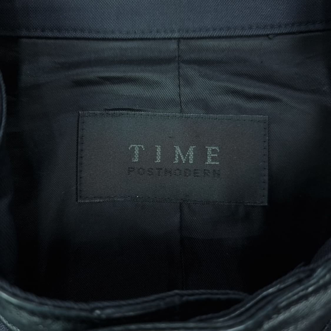 [타임] 레더 트리밍 폴리쉘 집업 자켓 네이비 M17439 상품이미지6