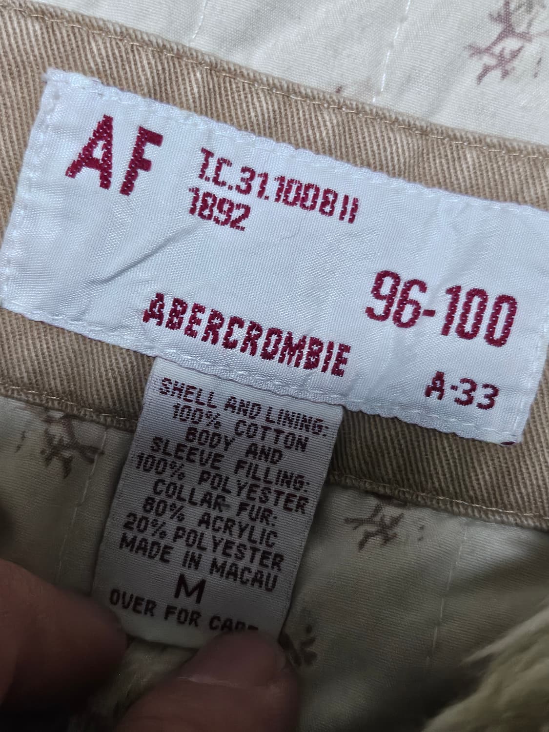 아베크롬비 울프죠 자켓 M 상품이미지4