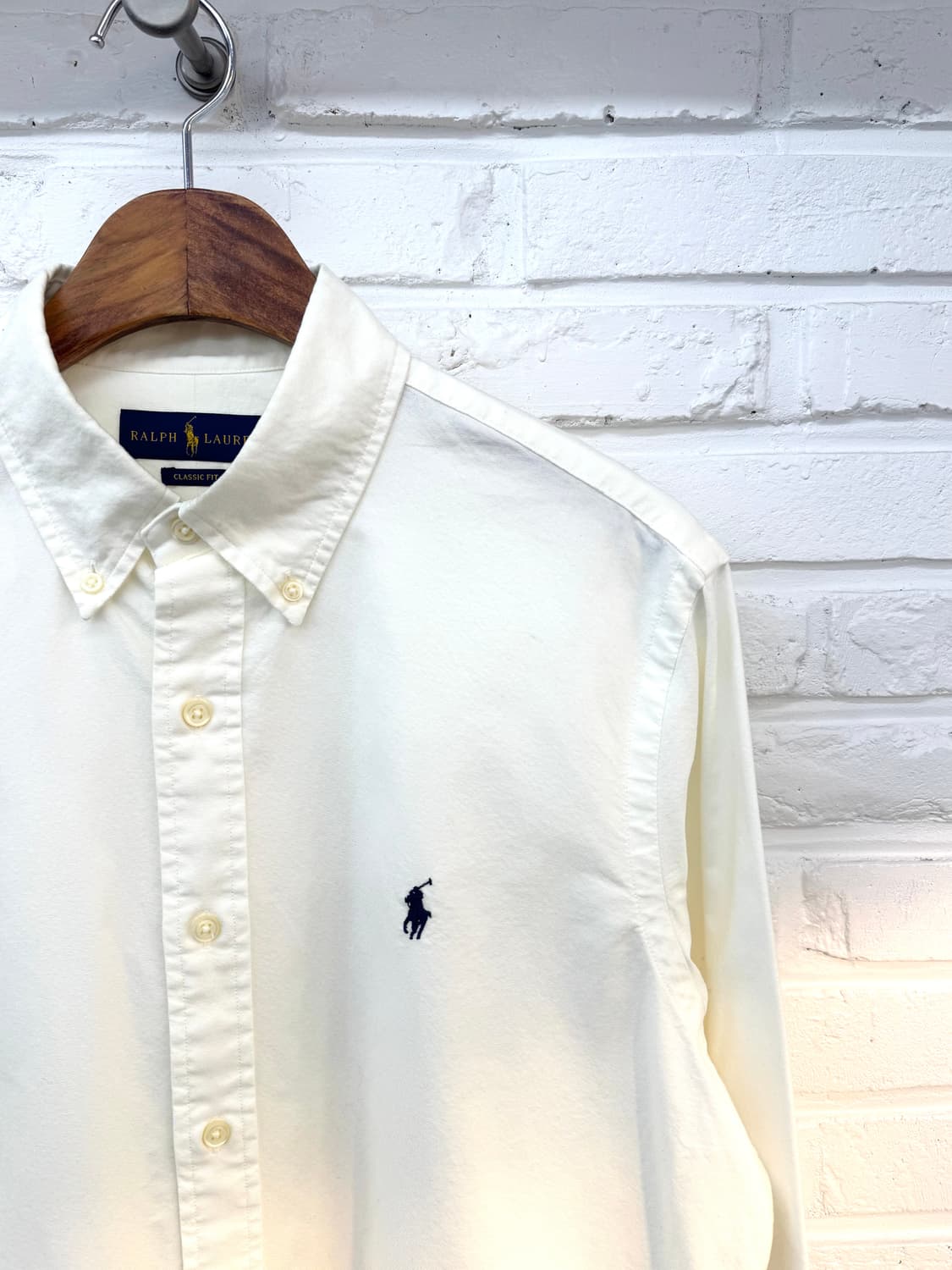 폴로 화이트 클래식핏 셔츠 상품이미지4