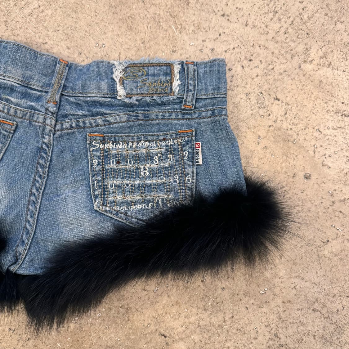 퍼 트리밍 데님 숏츠 상품이미지5