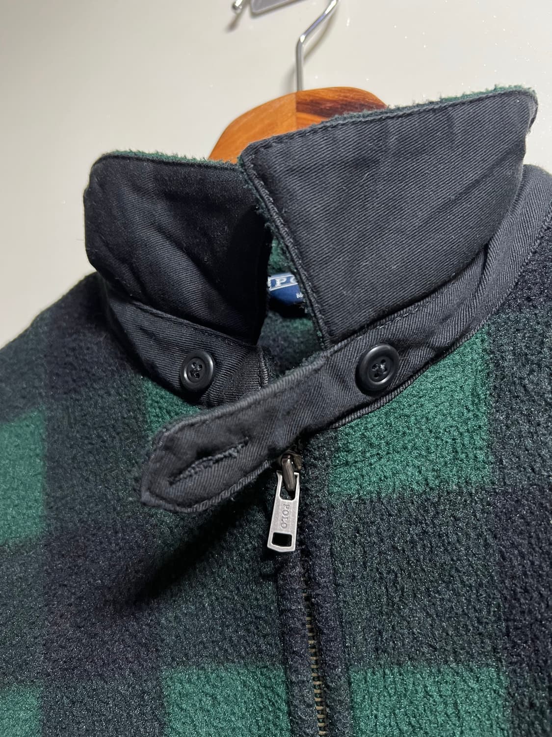 폴로 랄프로렌 그린 체크 플리스 집업 자켓 상품이미지7