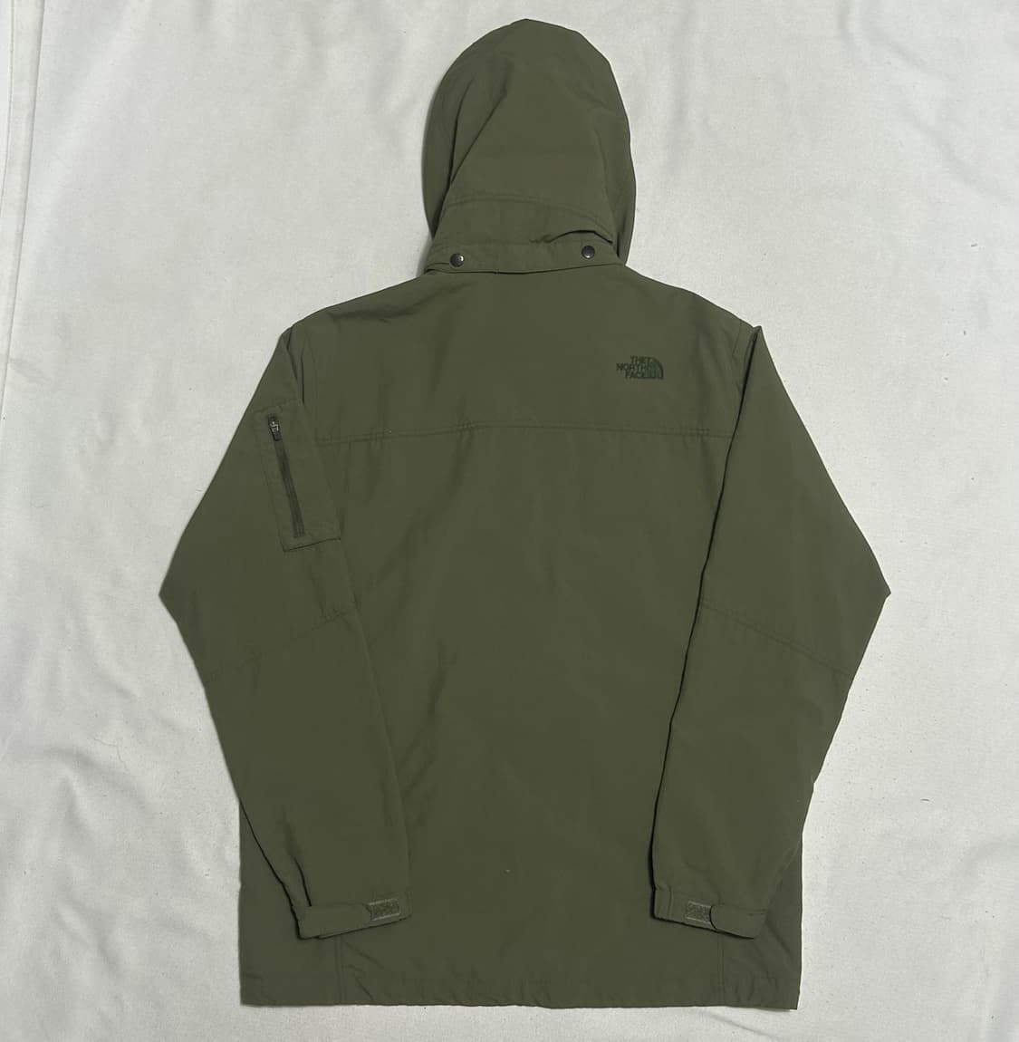 M 노스페이스 카키 후드 바람막이 상품이미지3