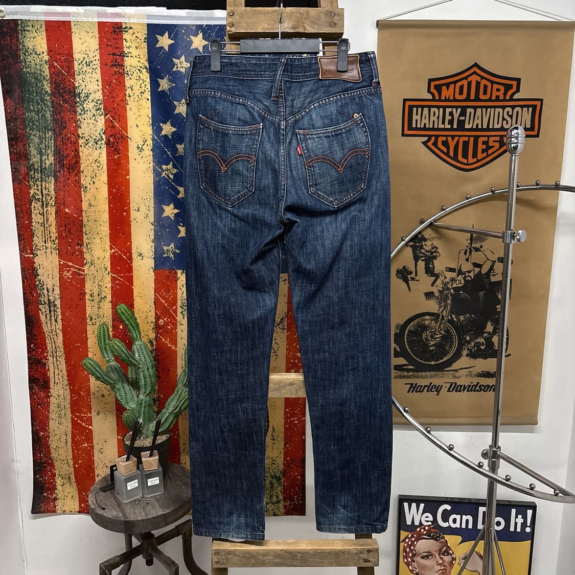 00s 리바이스 웨스턴 재팬라인 카우보이 워싱 데님 진 팬츠 N696 상품이미지2