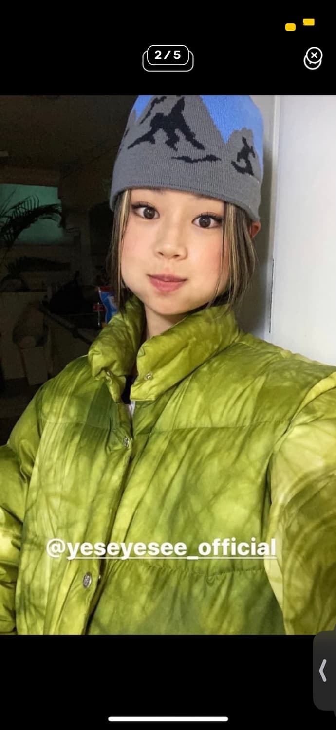 Y.E.S Dyed Down Jacket Lime 상품이미지3