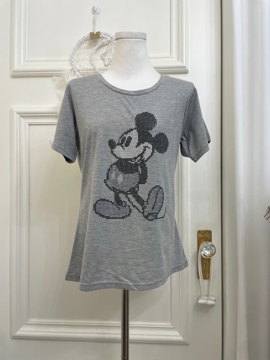 charcoal stone mickey point loose top 상품이미지1