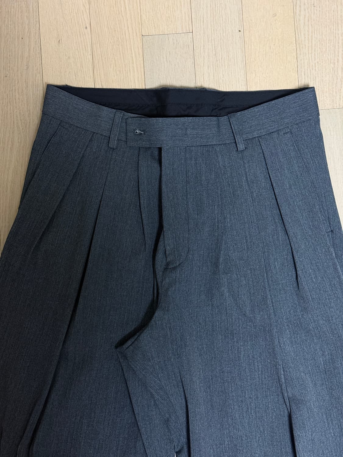 주앙옴므 /매드플리츠 와이드 트라우저 / 차콜 / L 상품이미지5