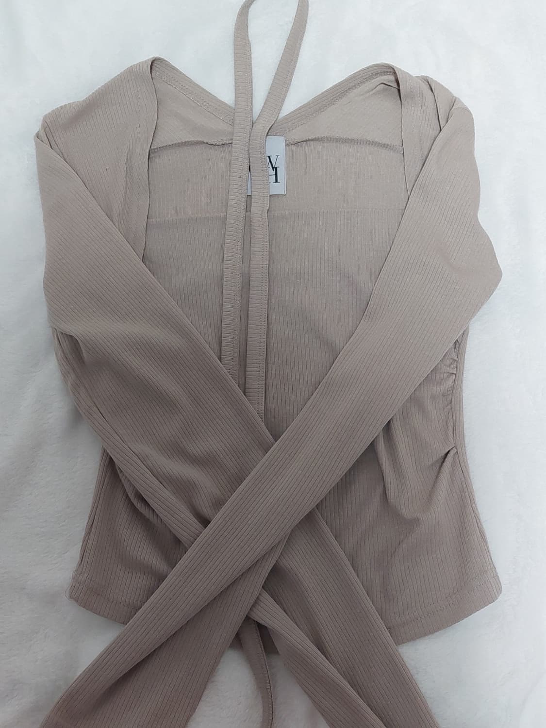 보세 베이지 머플러 브이넥 세트 상품이미지2