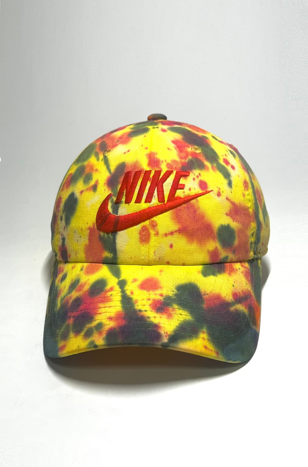 나이키 초레어 빈티지 커스텀 타이다이 노랑/초록/레드 봄의폭발 볼캡 모자 상품이미지3