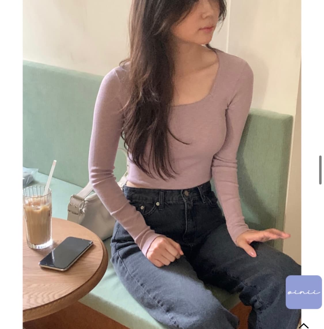 오이니 MADE 벨라 크롭탑 (모브) Bella crop top 상품이미지2