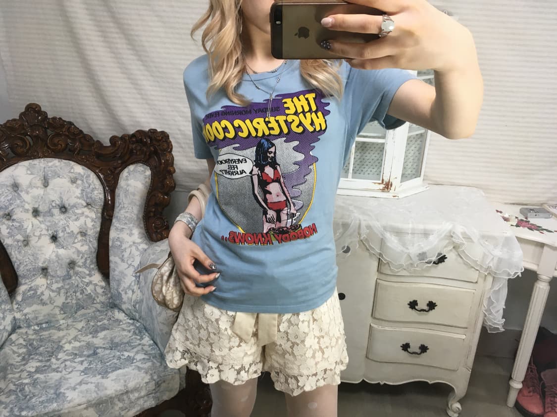 히스테릭글래머 소라그레이 프린팅 반팔 상품이미지4