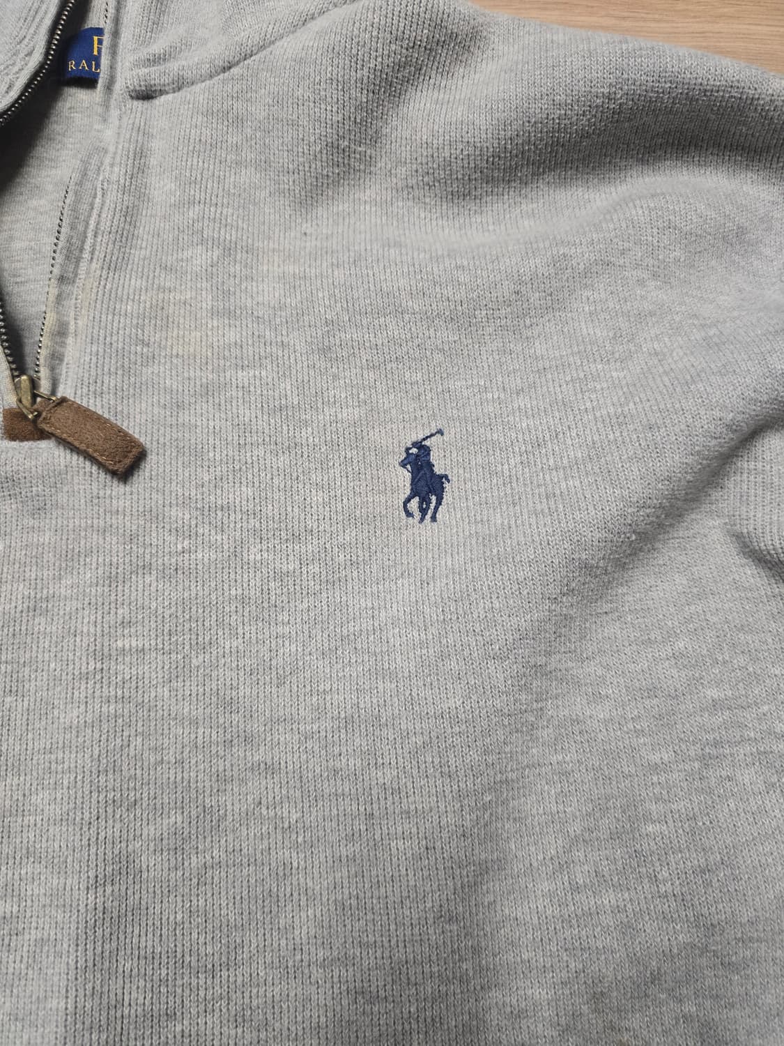 폴로 그레이 하프 짚업 니트 그레이xl 상품이미지3