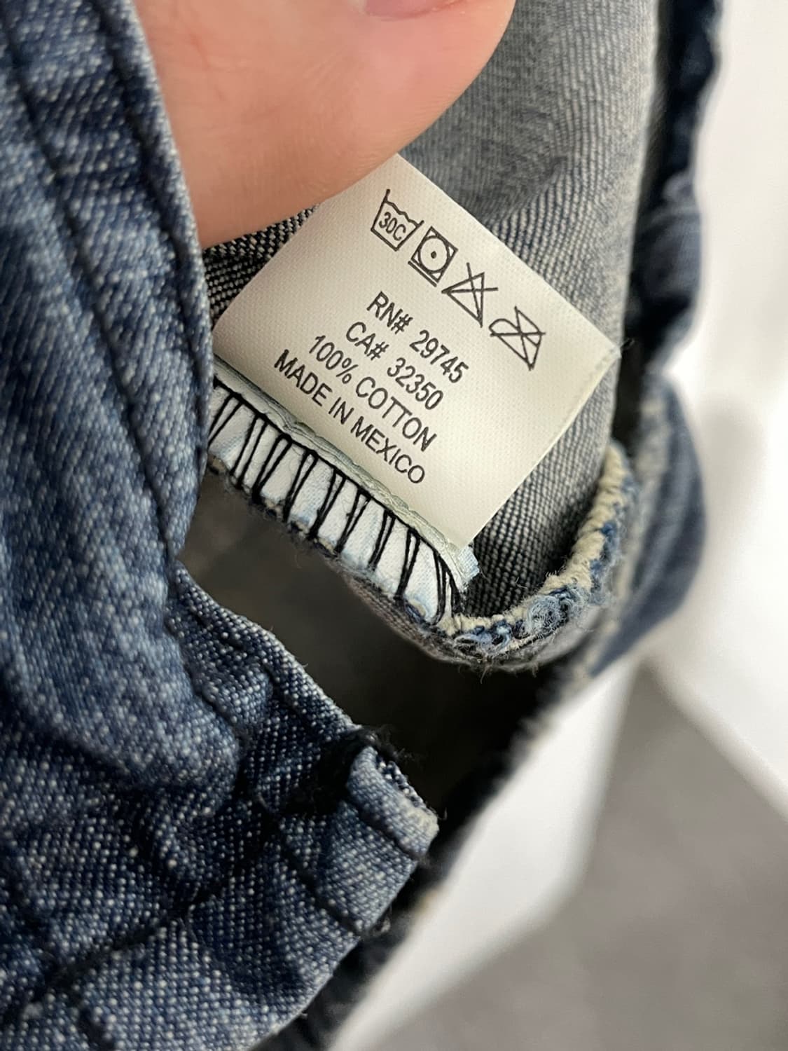 빈티지 볼컴 레더 카라 데님 셔츠  상품이미지6