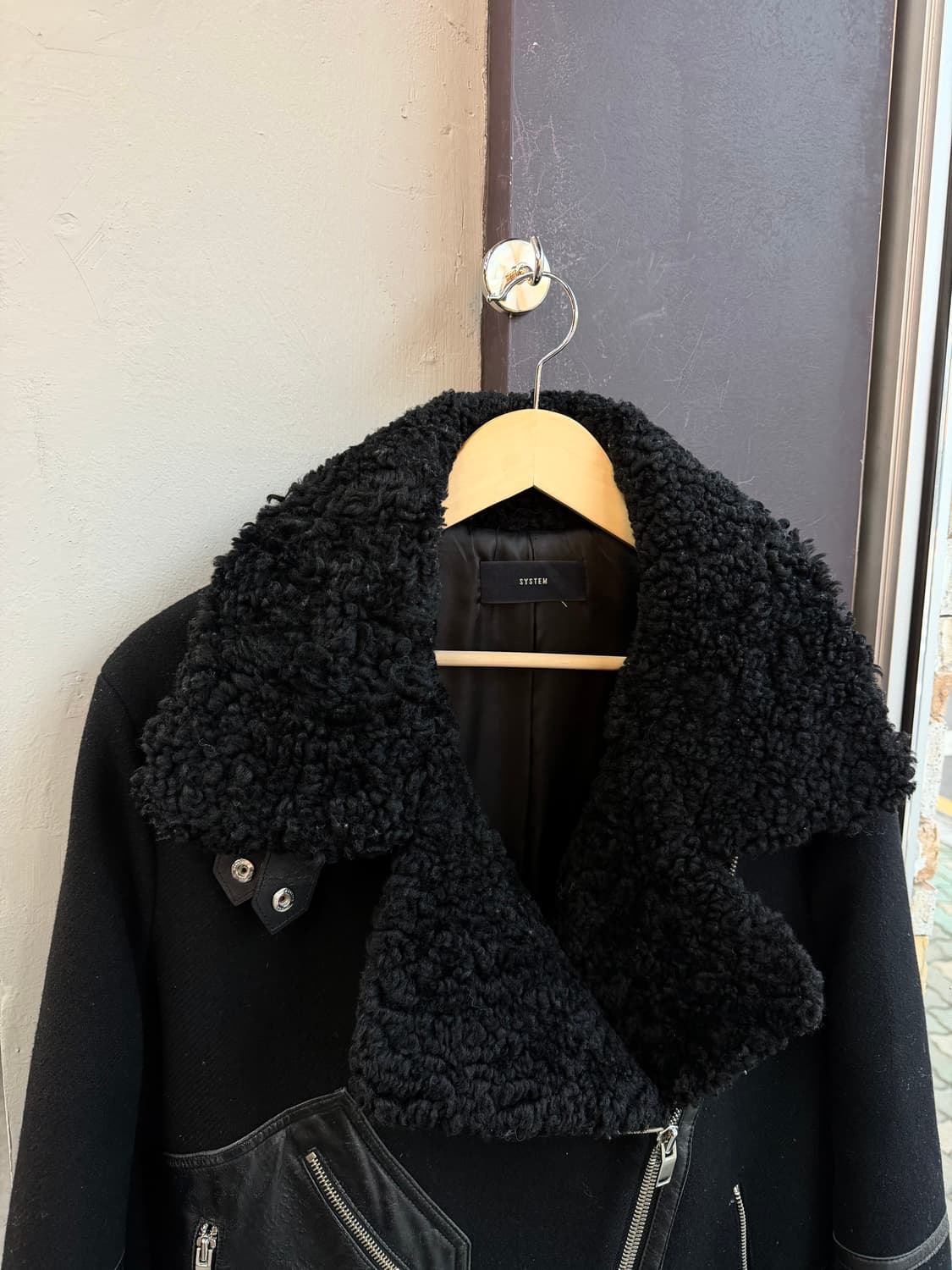 .82/ 시스템 리얼레더 무스탕 패딩 코트 상품이미지4