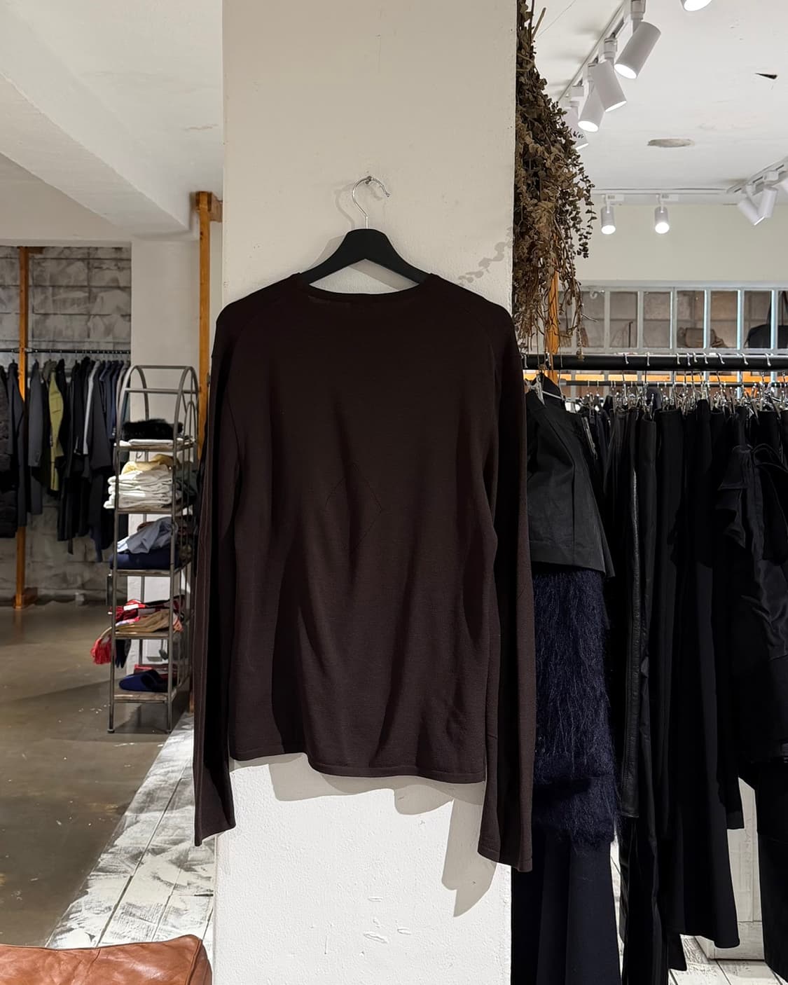 질샌더 다크브라운 베이직 울 니트 스웨터 상품이미지4