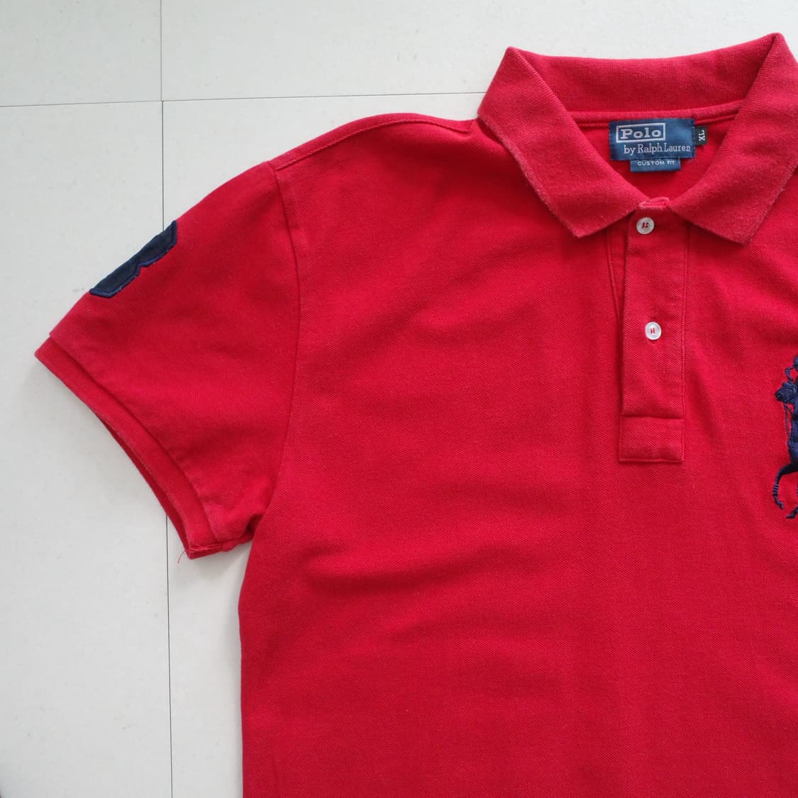 90s 폴로 오리지널 MADE IN USA 빅포니 카라티 XL 상품이미지2
