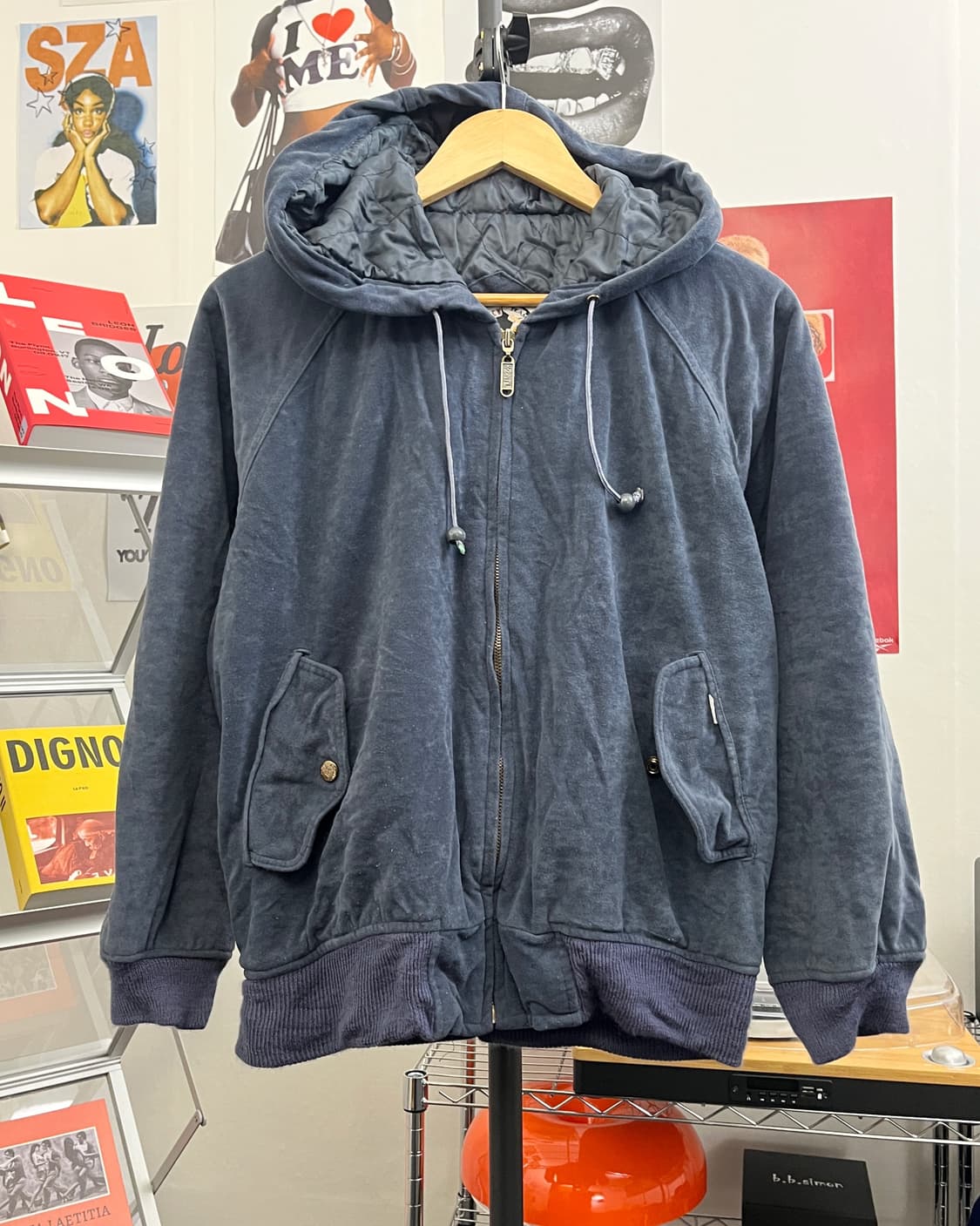 올드 빈티지 벨벳 후드 자켓 상품이미지5